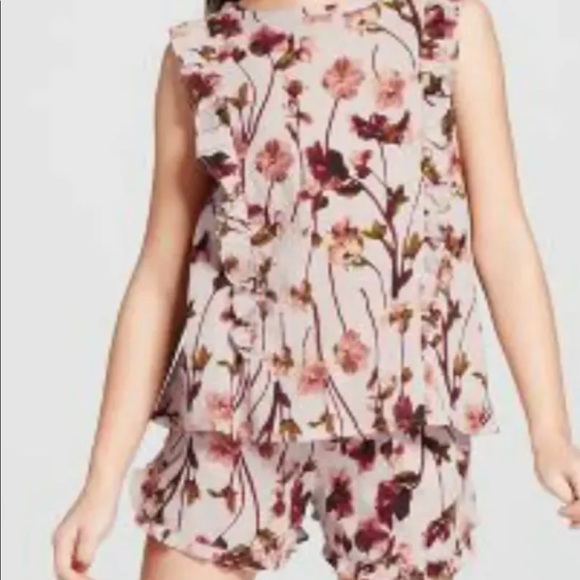 Victoria Beckham for Target floral tank and shorts set 7 8 M - Picture 2 of 2